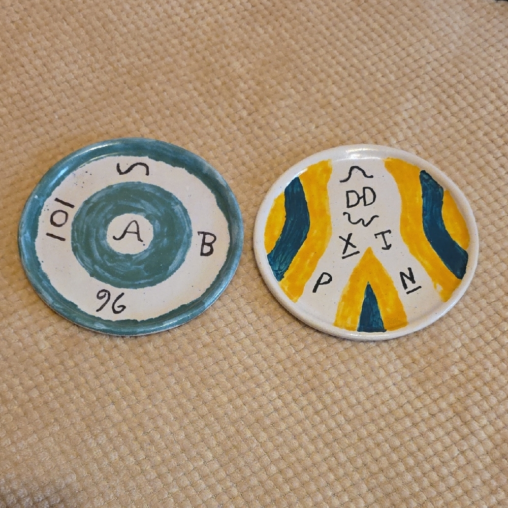 Handcrafted Ceramic Or Pottery Plates with Artistic Patterns